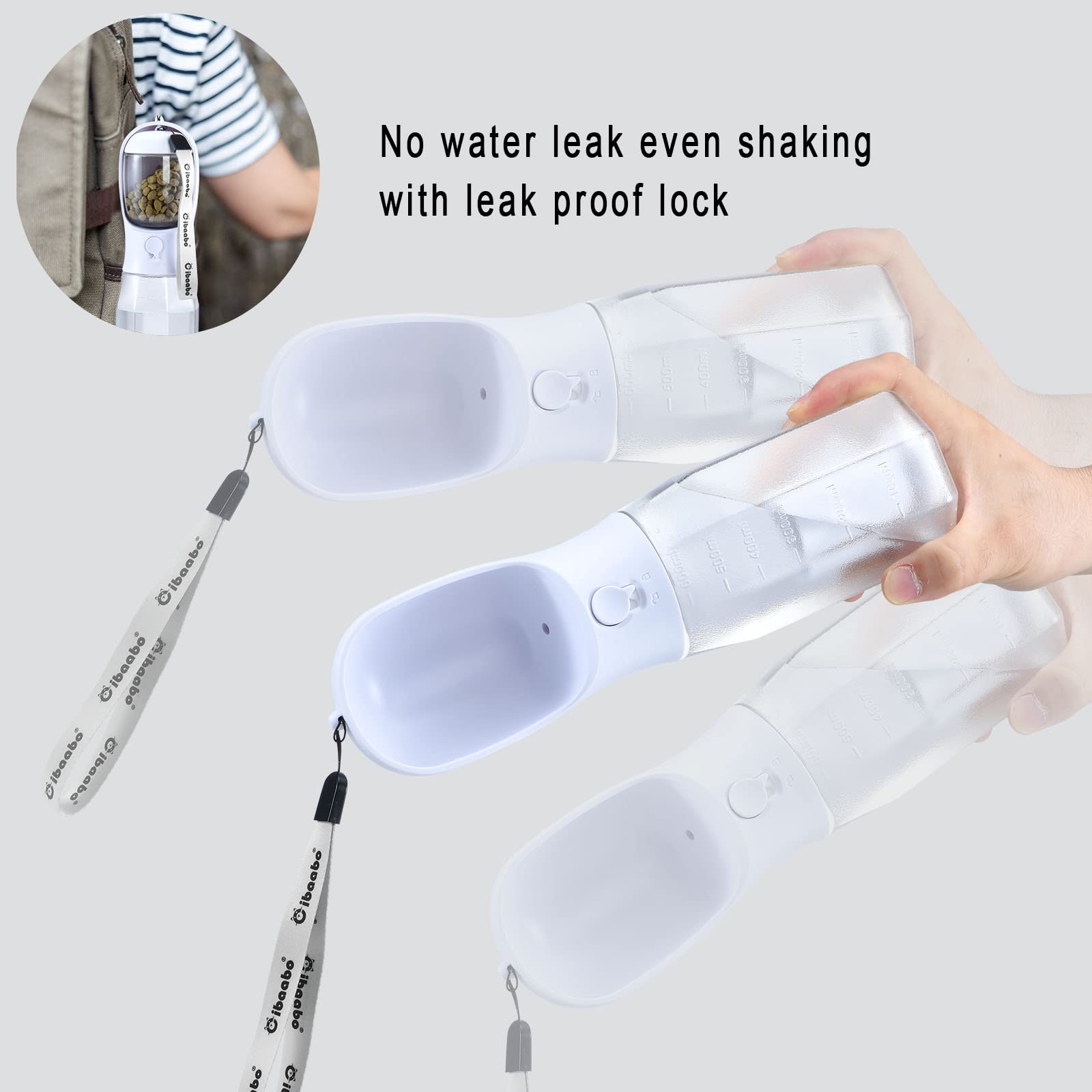 Cibaabo carbon filter keeps water cleaner for pets on the go.