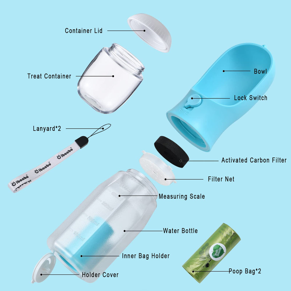 Cibaabo 12oz bottle with compact design for small dogs on walks