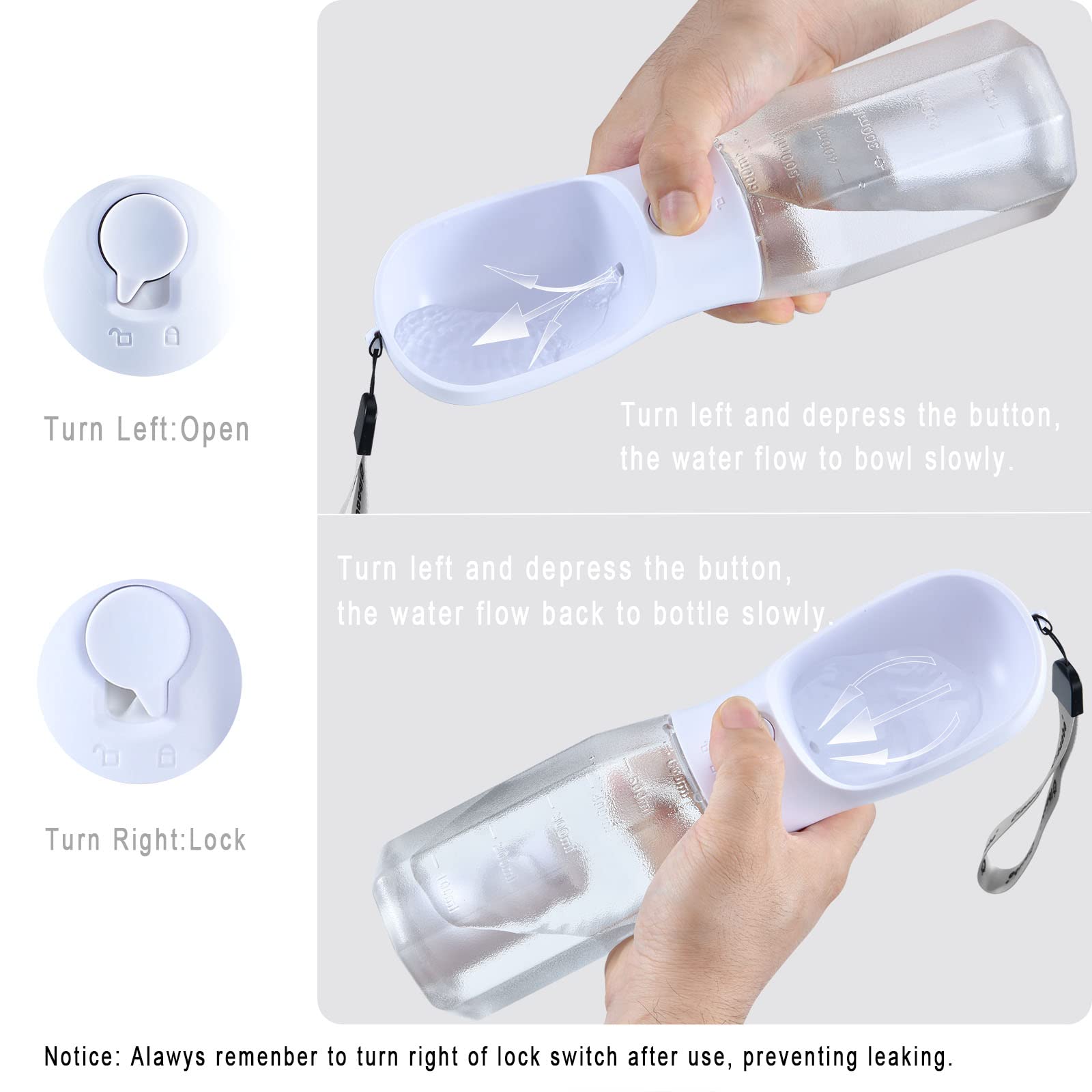 Cibaabo leak-proof lock feature prevents spills during outdoor activities.