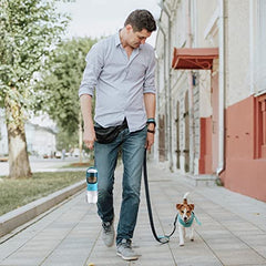 Cibaabo dog water bottle side view showing travel-friendly carry loop