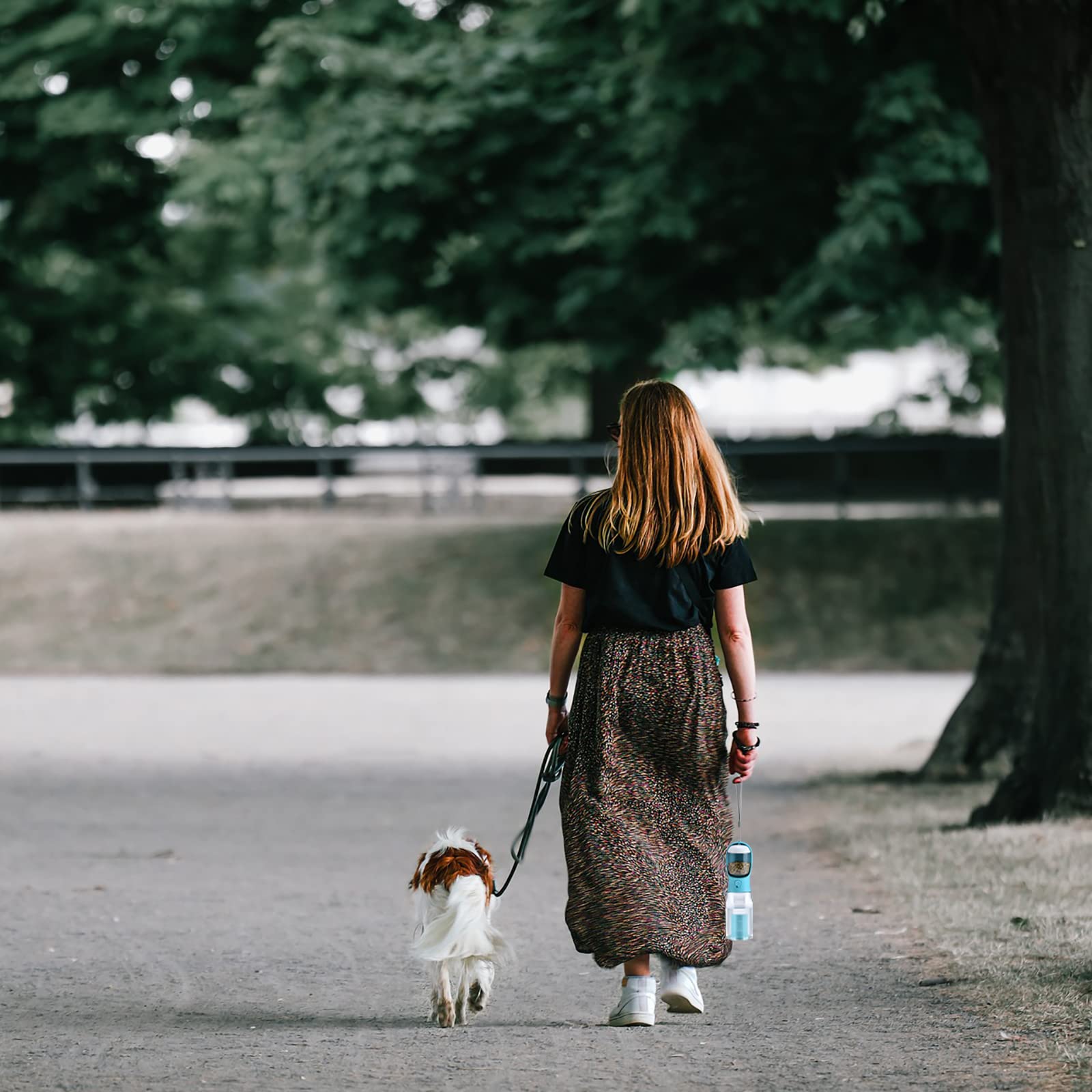 Cibaabo travel-ready bottle ideal for walking and hiking with pets.