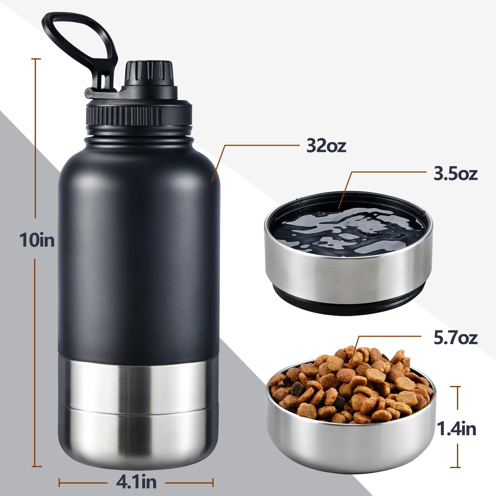 Cibaabo dual-bowl design allows water sharing during hikes