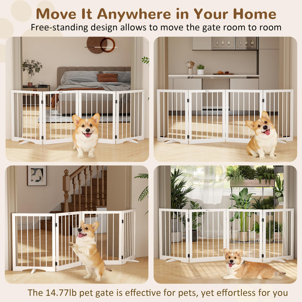Cideny foldable gate for doorways, easy storage when not in use