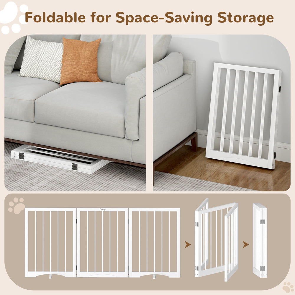 Cideny three-panel configuration adapts to most doorways and hallways.