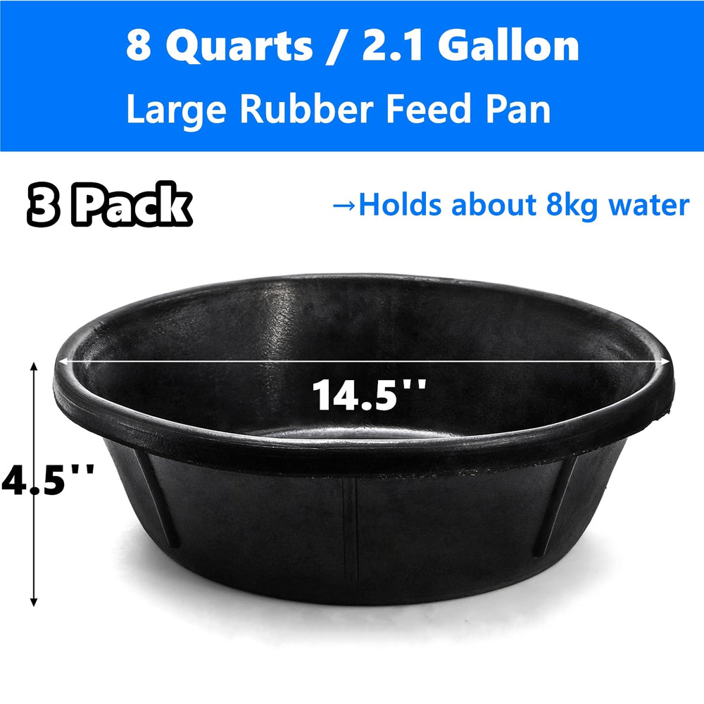 Cididu 8-quart rubber feeding bucket with ample capacity.