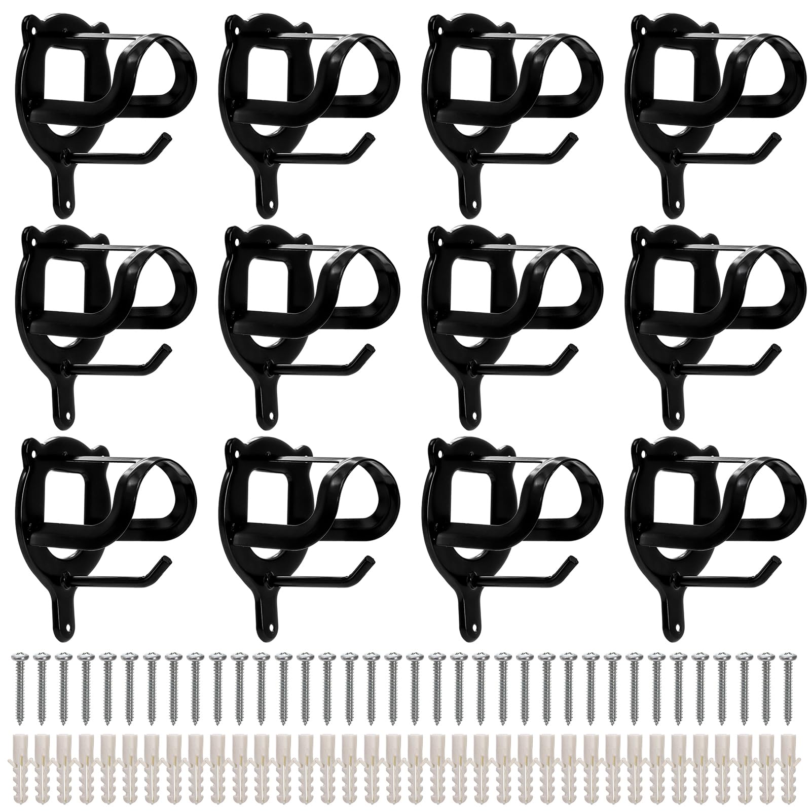 Cididu bridle rack wall mount with 12 hooks for organized tack room