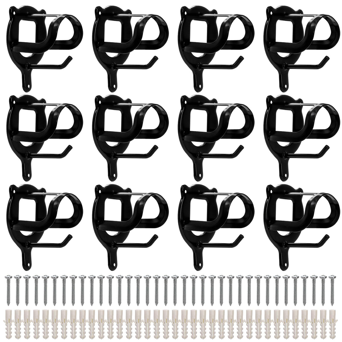 Cididu bridle rack wall mount with 12 hooks for organized tack room