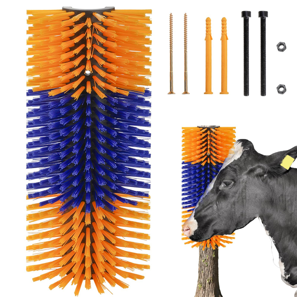 Cididu livestock scratch brush for cattle shows grooming action and gentle bristles.