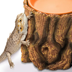 Cididu Reptile Hide Cave detachable tray simplifies water or food setup.