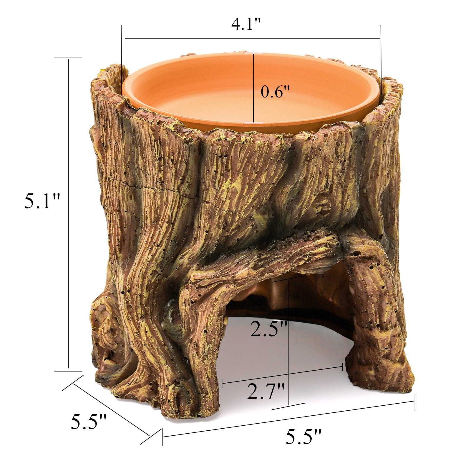 Cididu Reptile Hide Cave entrance hole provides easy access and secure shelter.