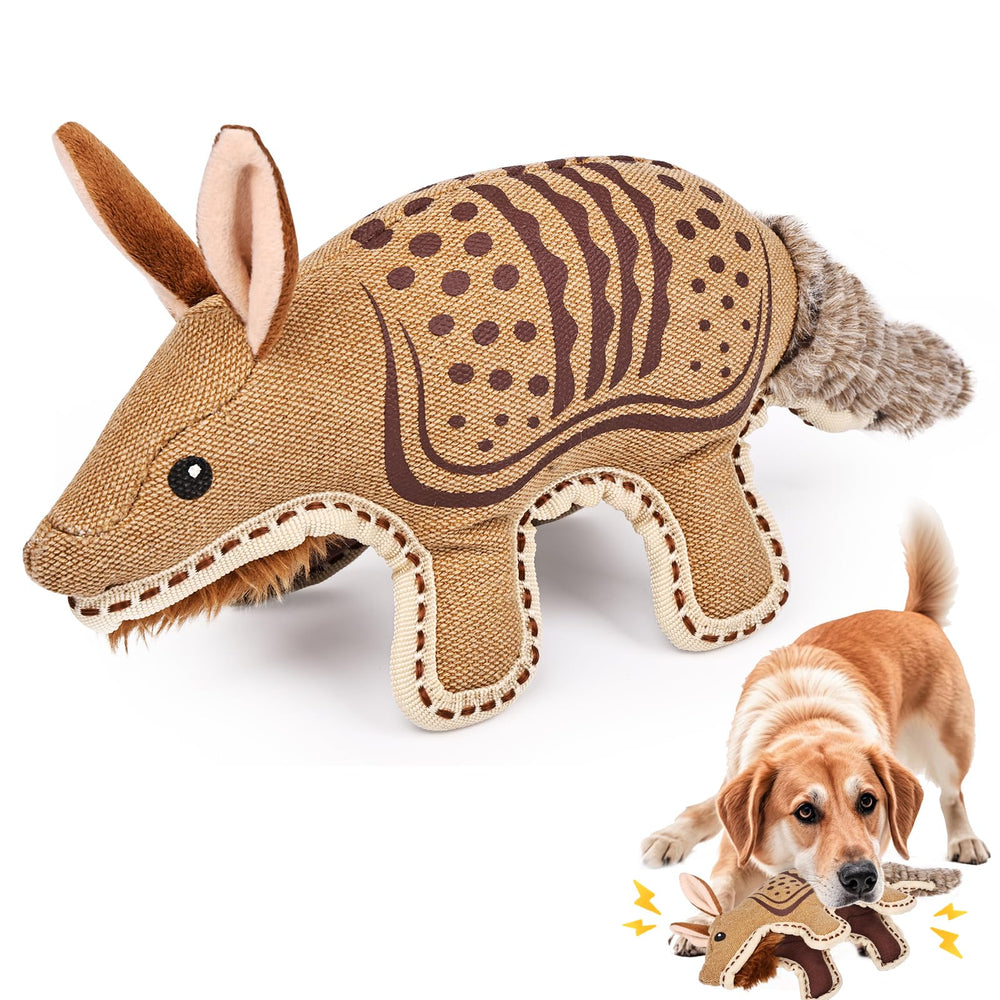 CIDIXCIDIX Armadillo toy front view for engaging play and fetch.