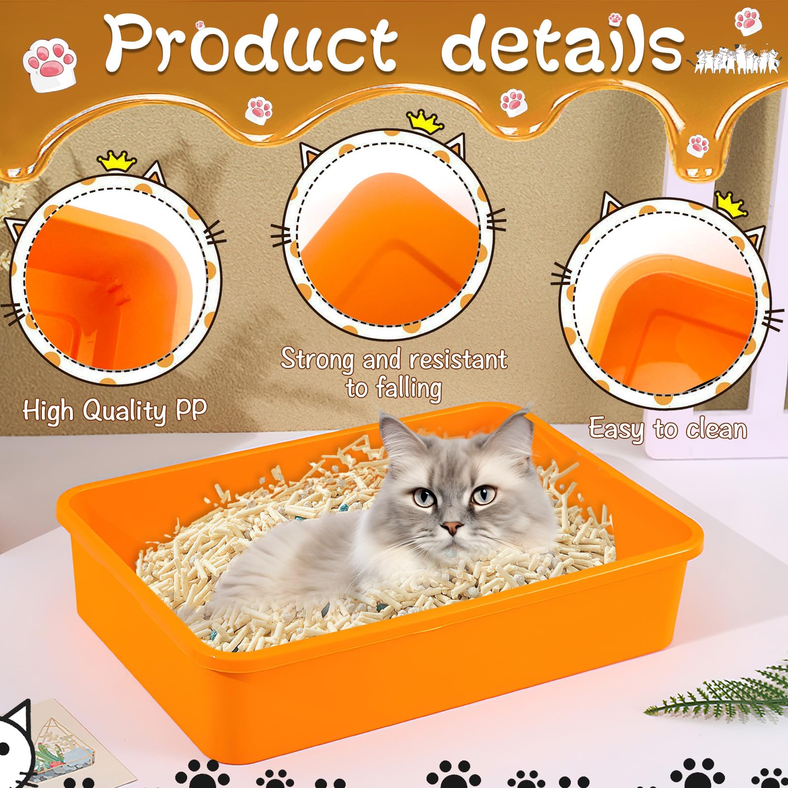 Colorful CIEOVO kitten litter boxes for multi-pet households