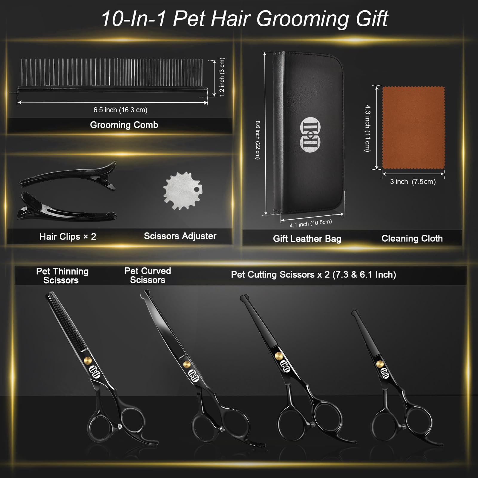 CIICII gift leather bag and accessories for organized grooming