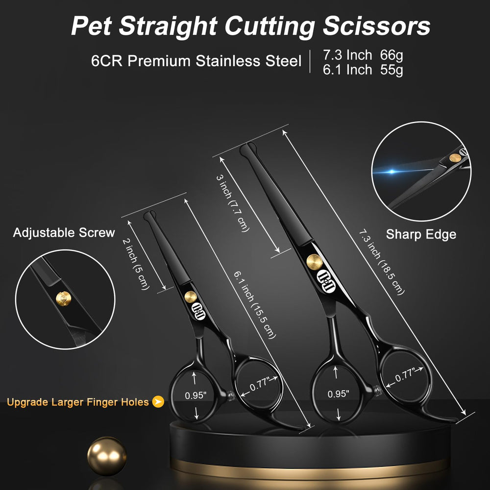 CIICII dog grooming scissors with safety round tip for gentle trimming