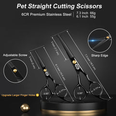 CIICII dog grooming scissors with safety round tip for gentle trimming