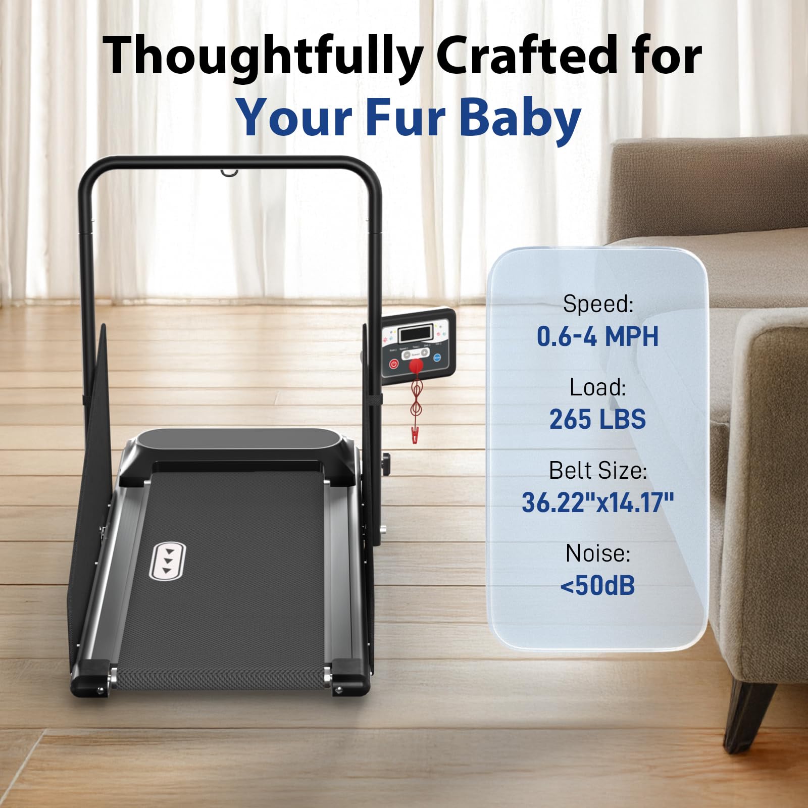 CIIHI C dog treadmill safety key stops the machine instantly