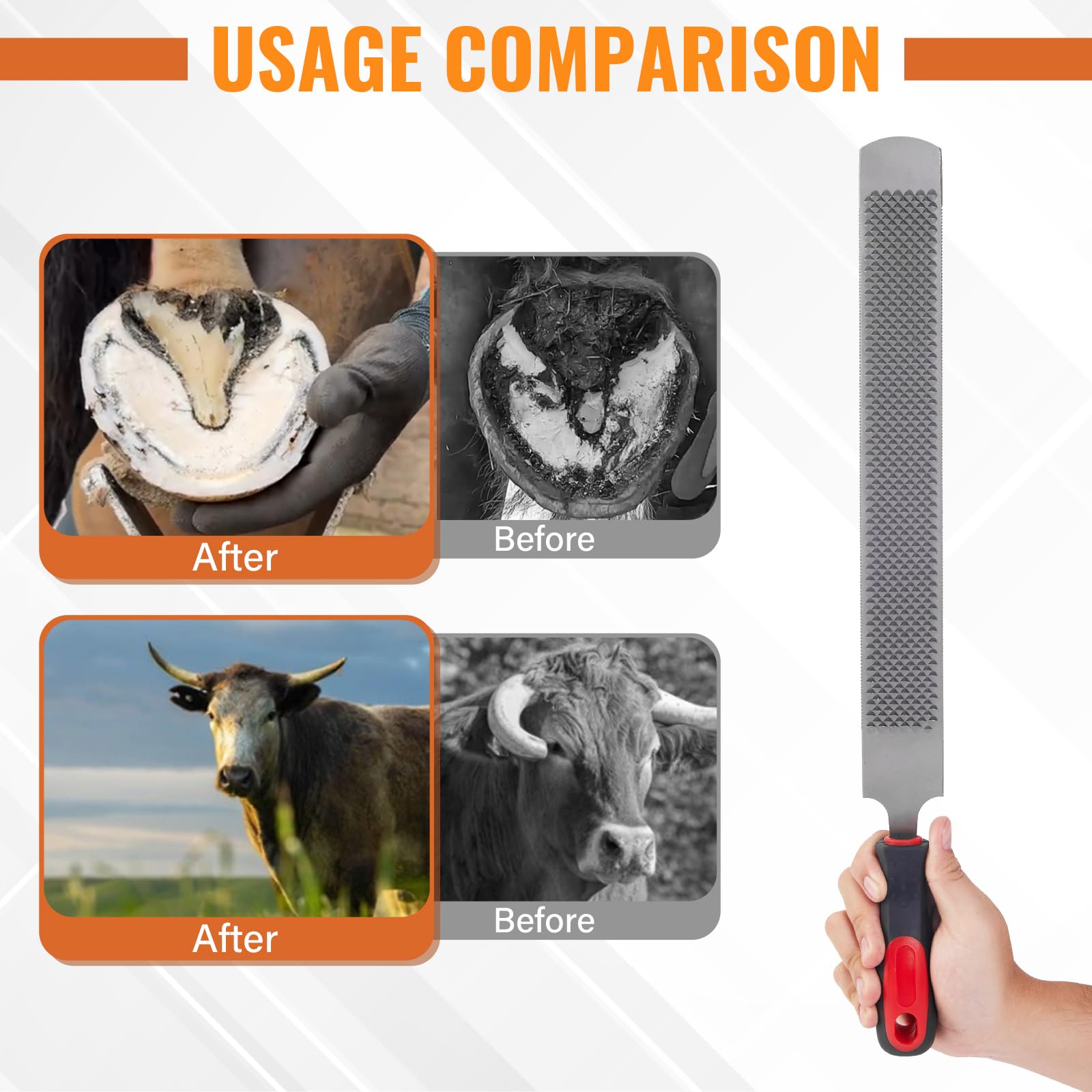 Ciltlurk ergonomic anti-slip handle provides secure grip in wet or muddy stalls.