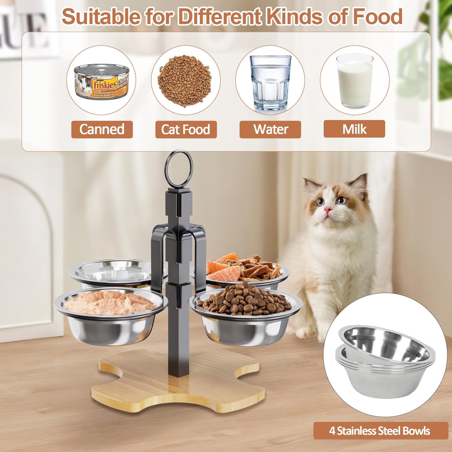 CILXGQLN portable pet feeding station suitable for indoor and outdoor use