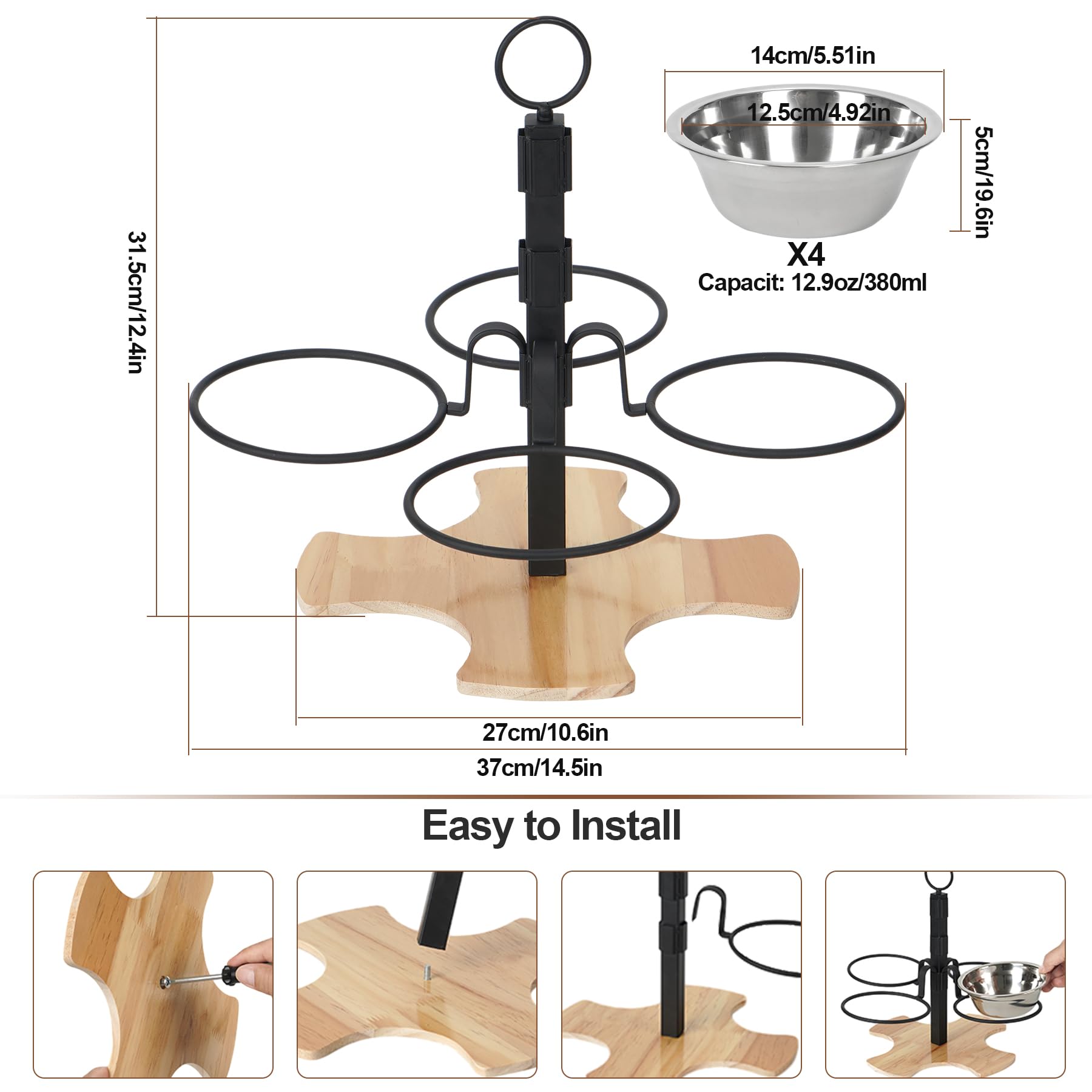 CILXGQLN removable stainless steel bowls are easy to clean