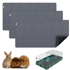 Cimiycob guinea pig cage liner in front view showing four 24x49 inch mats for wide coverage
