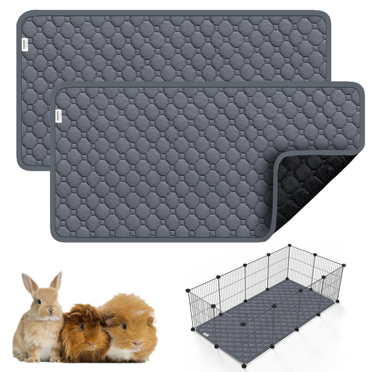 Cimiycob guinea pig cage liner, 59x31in pack, cozy and hygienic for small pets