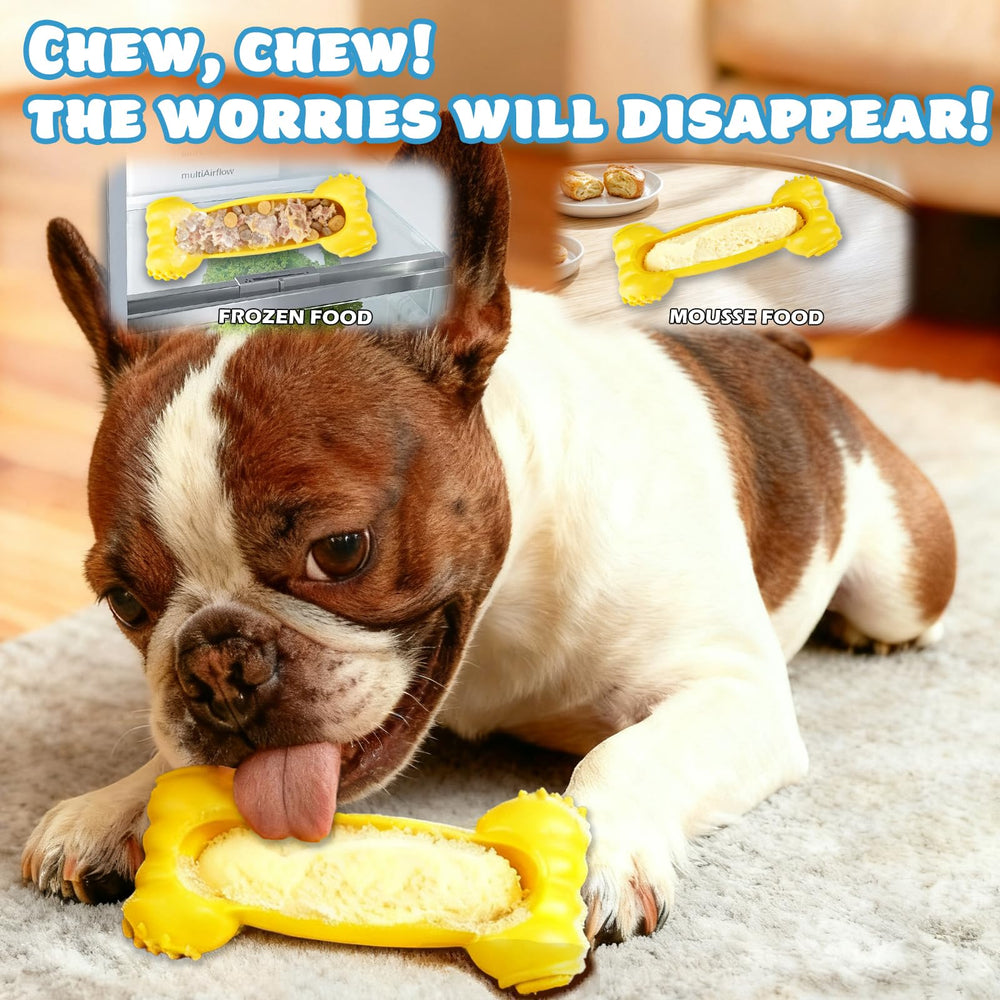 Cimolea bone-shaped dog bowl slows fast eating during meals.