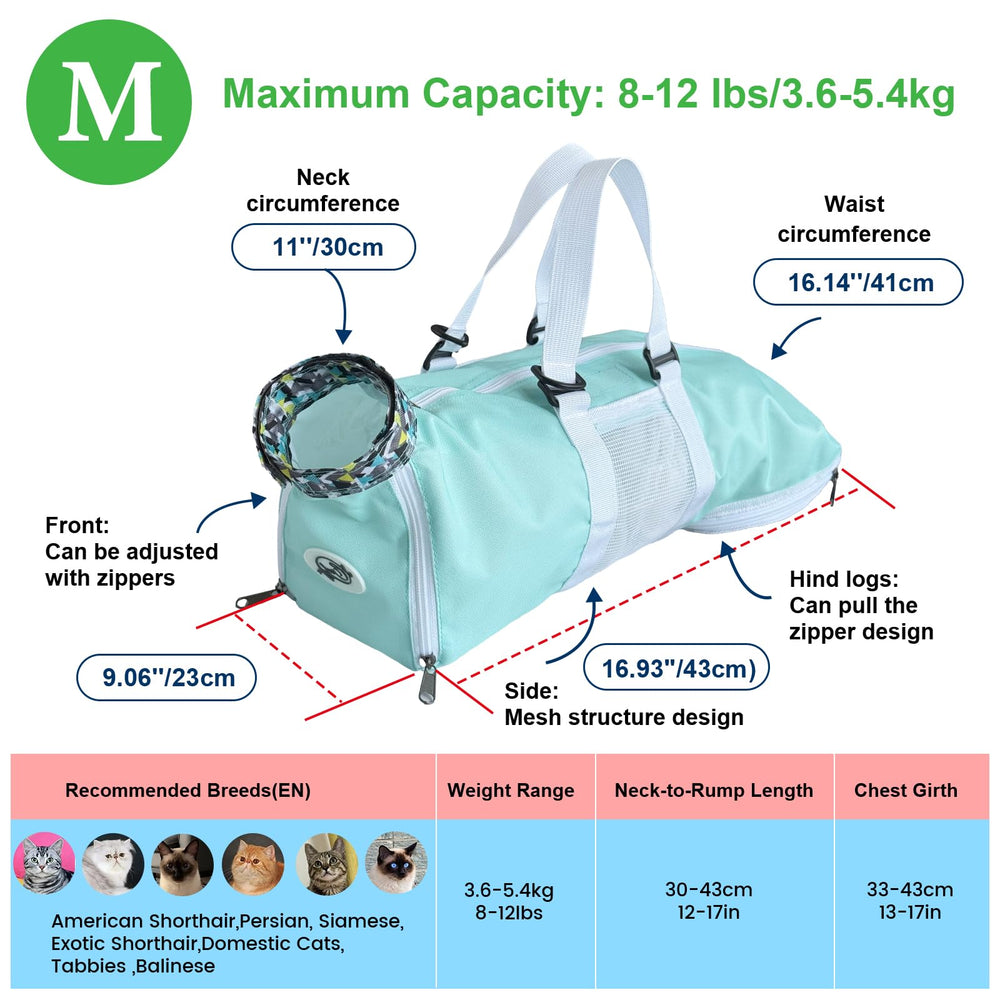 Cinf Cat Grooming Bag durable nylon for long-lasting use.