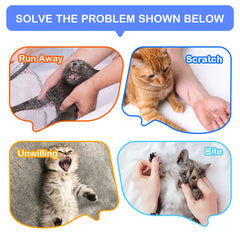 Cinf muzzle adjustable fit helps calm cats during grooming.
