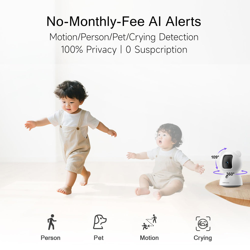 CINMOORE full duplex 2-way audio enables real-time talk and listening.