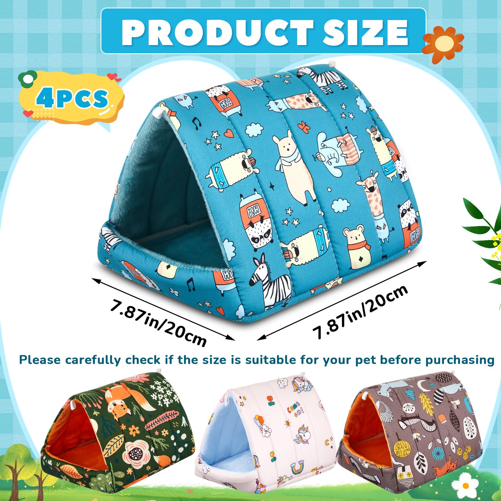Cinnvoice guinea pig bed tunnel forest-02 provides durable, washable shelter for play and rest.