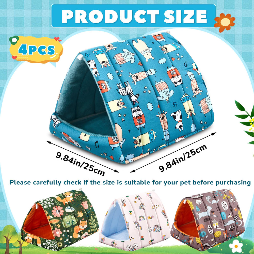 Cinnvoice guinea pig bed tunnel in forest pattern for rest and play.