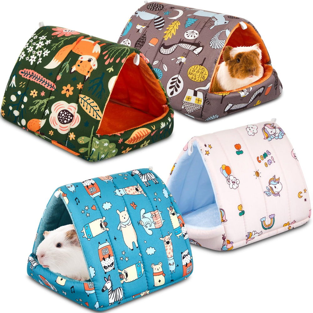 Cinnvoice guinea pig hideout forest 7.9 inches offers cozy security for small pets.