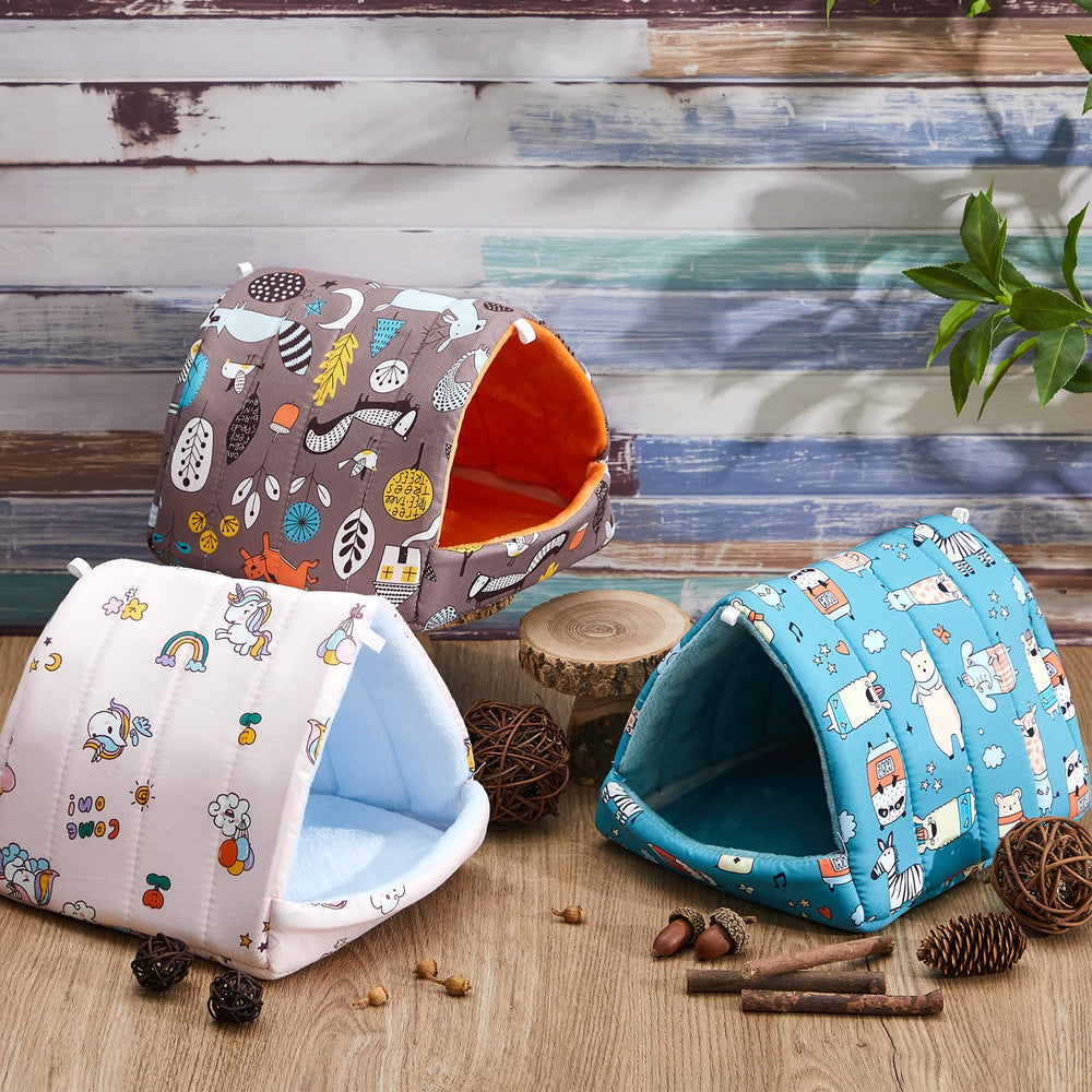 Cinnvoice small pet shelter forest-03 presents colorful, safe hideaway for tiny companions.
