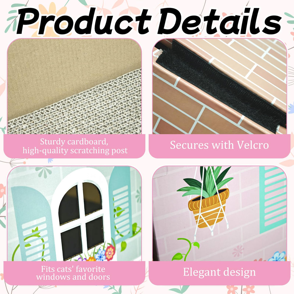 Cinrobiye built-in scratch pad protects furniture while satisfying scratching instincts.