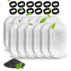 Cirfifth cat fountain filters pack with 12 sponges traps hair and debris for cleaner-tasting water.