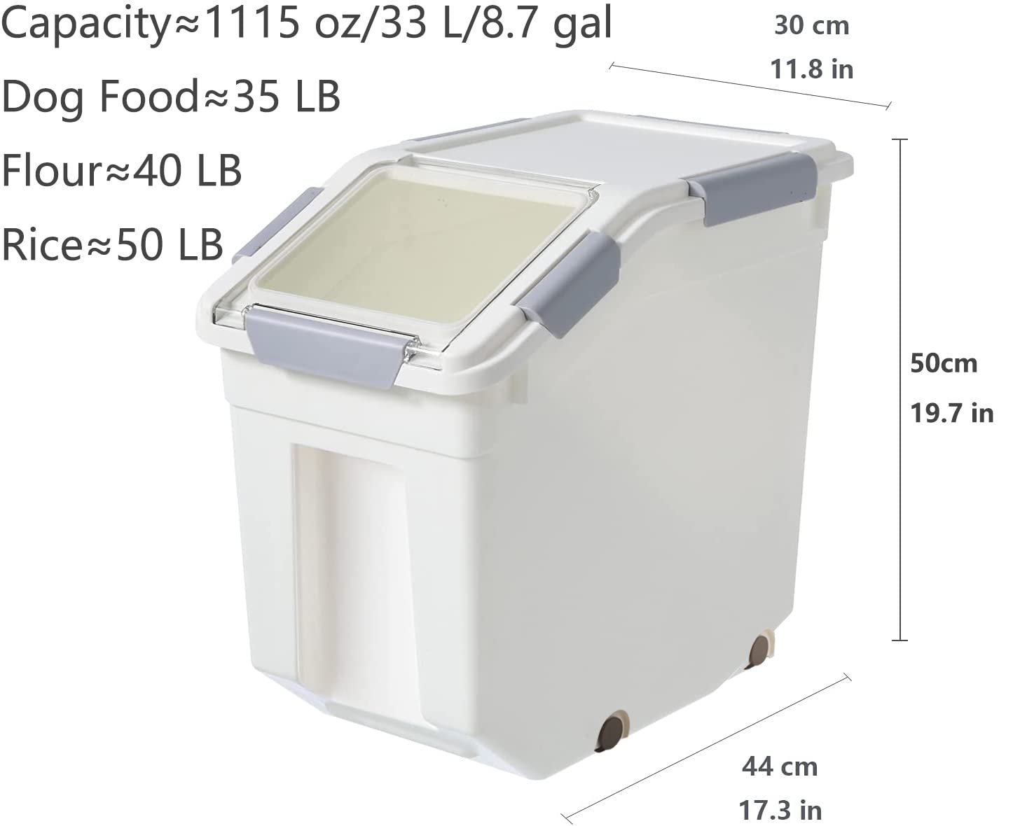 CITY BABY multipurpose storage for flour, rice and pet food.
