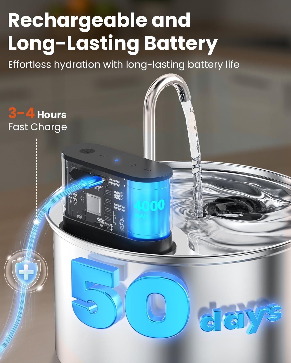 Cityflee water fountain timer mode runs water for 15 minutes every 15 minutes.