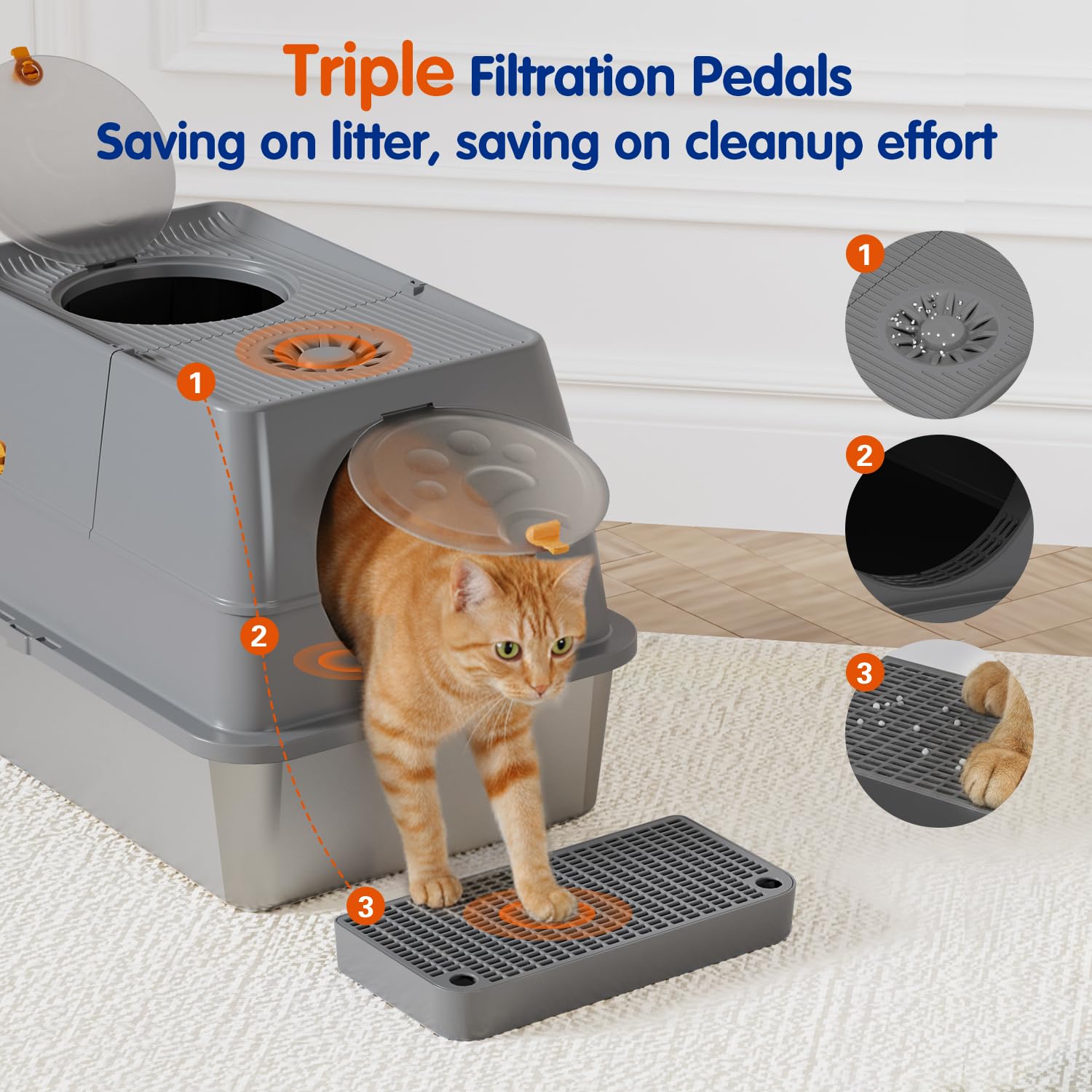 Citylife stainless steel litter box privacy enclosure providing a discreet space.