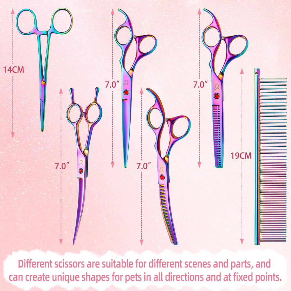 Citywish curved dog scissors with rounded tips for safe grooming