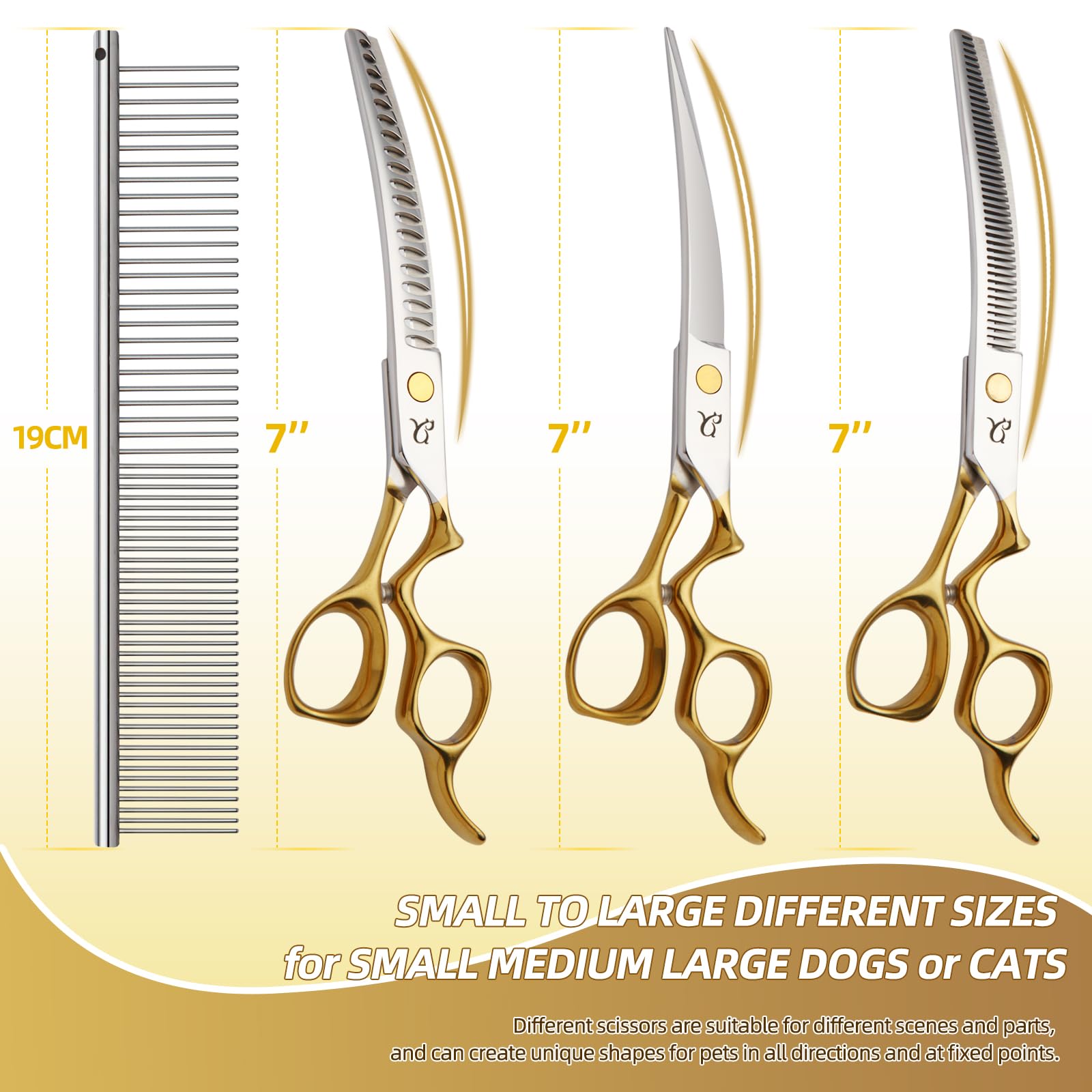 Citywish curved chunkers provide smooth trimming for even fur lines