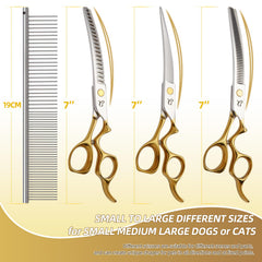Citywish curved chunkers provide smooth trimming for even fur lines