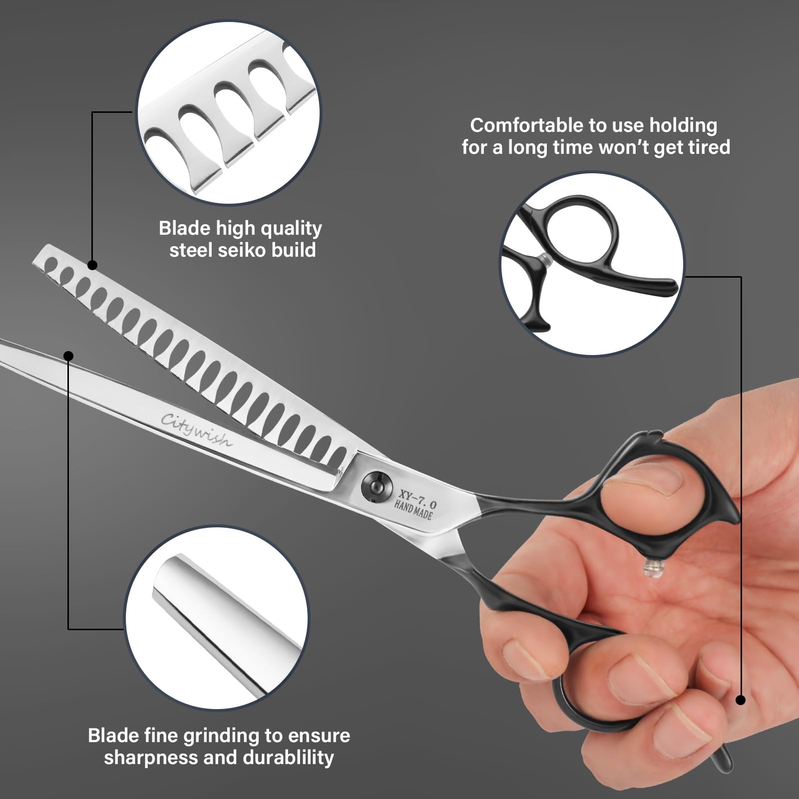 CityWish pet comb for detangling and prepping fur for grooming.