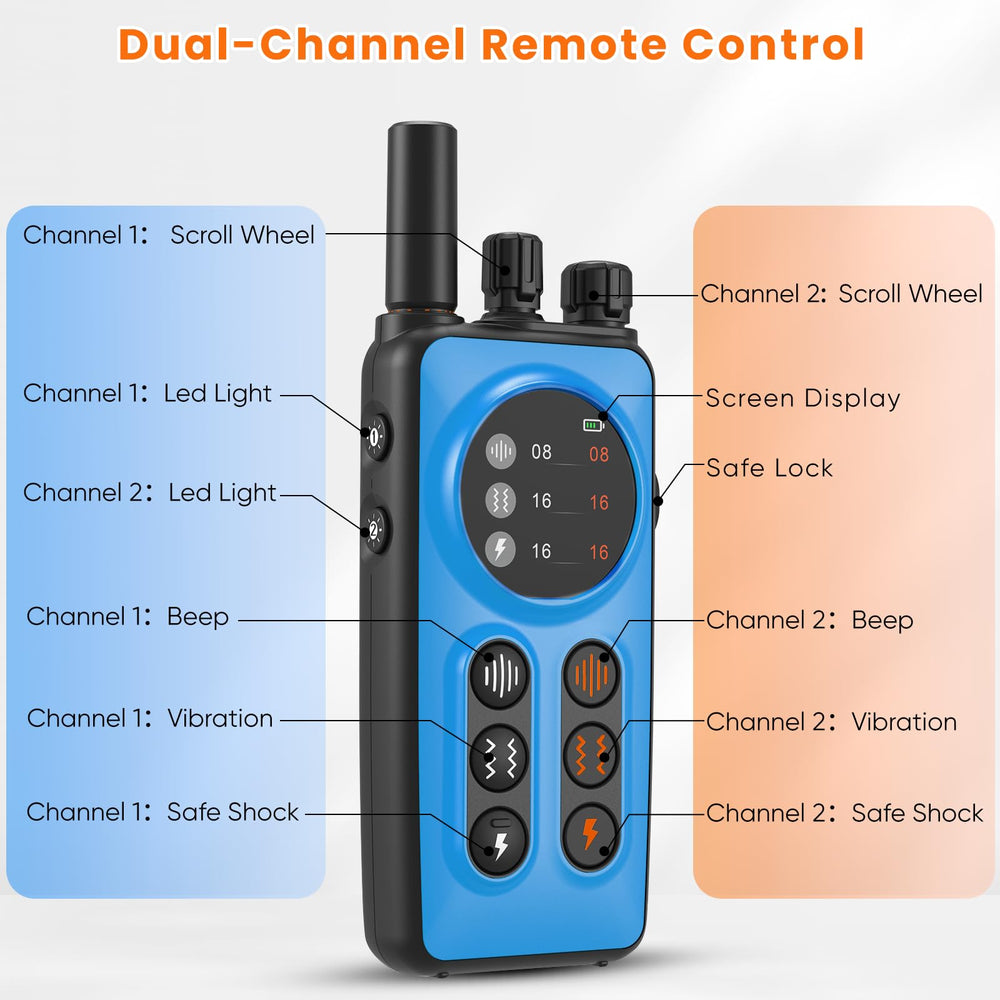 CIUZL IPX7 waterproof collar stands up to rain or swimming