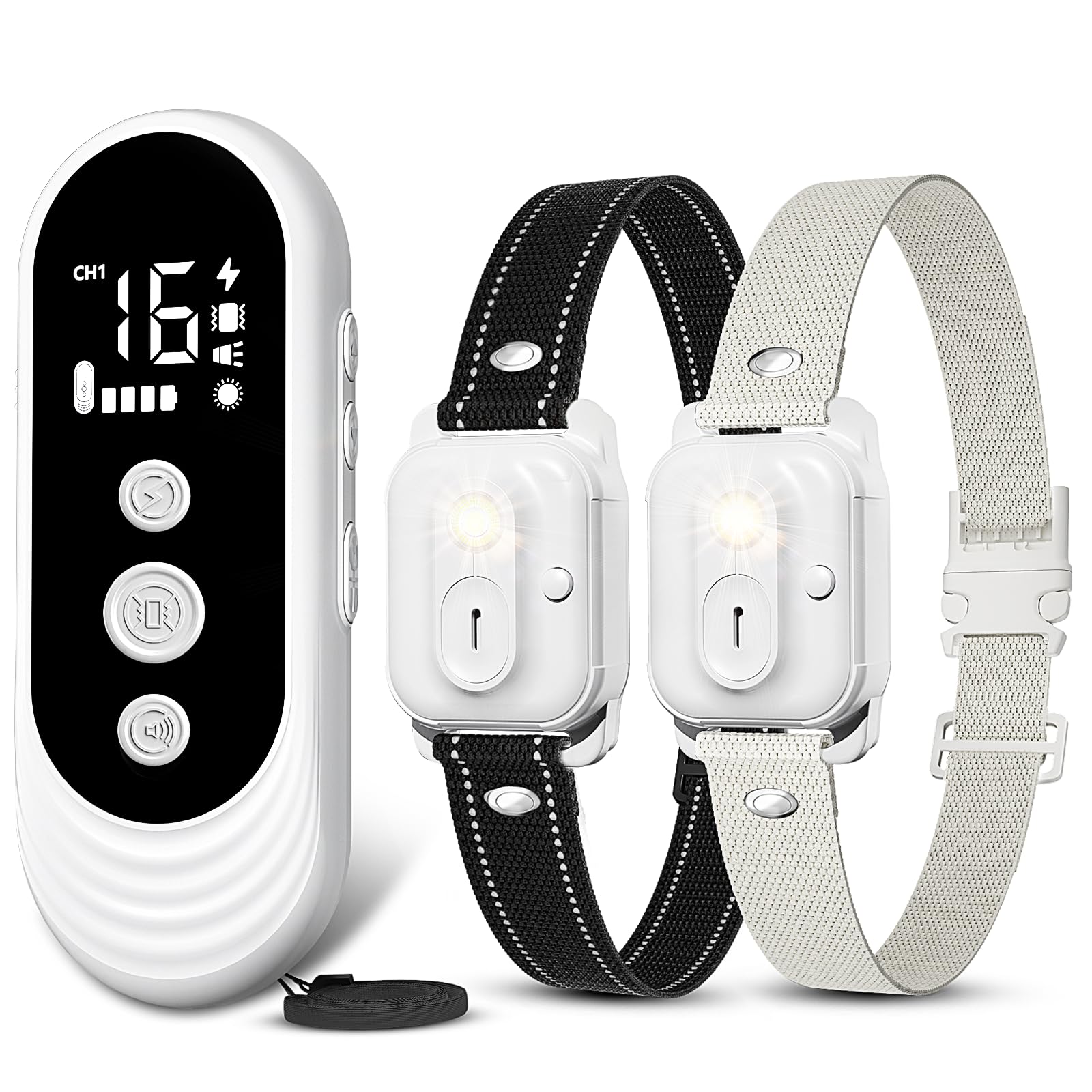 CIUZL dog shock collar with remote for dual-dog training sessions.
