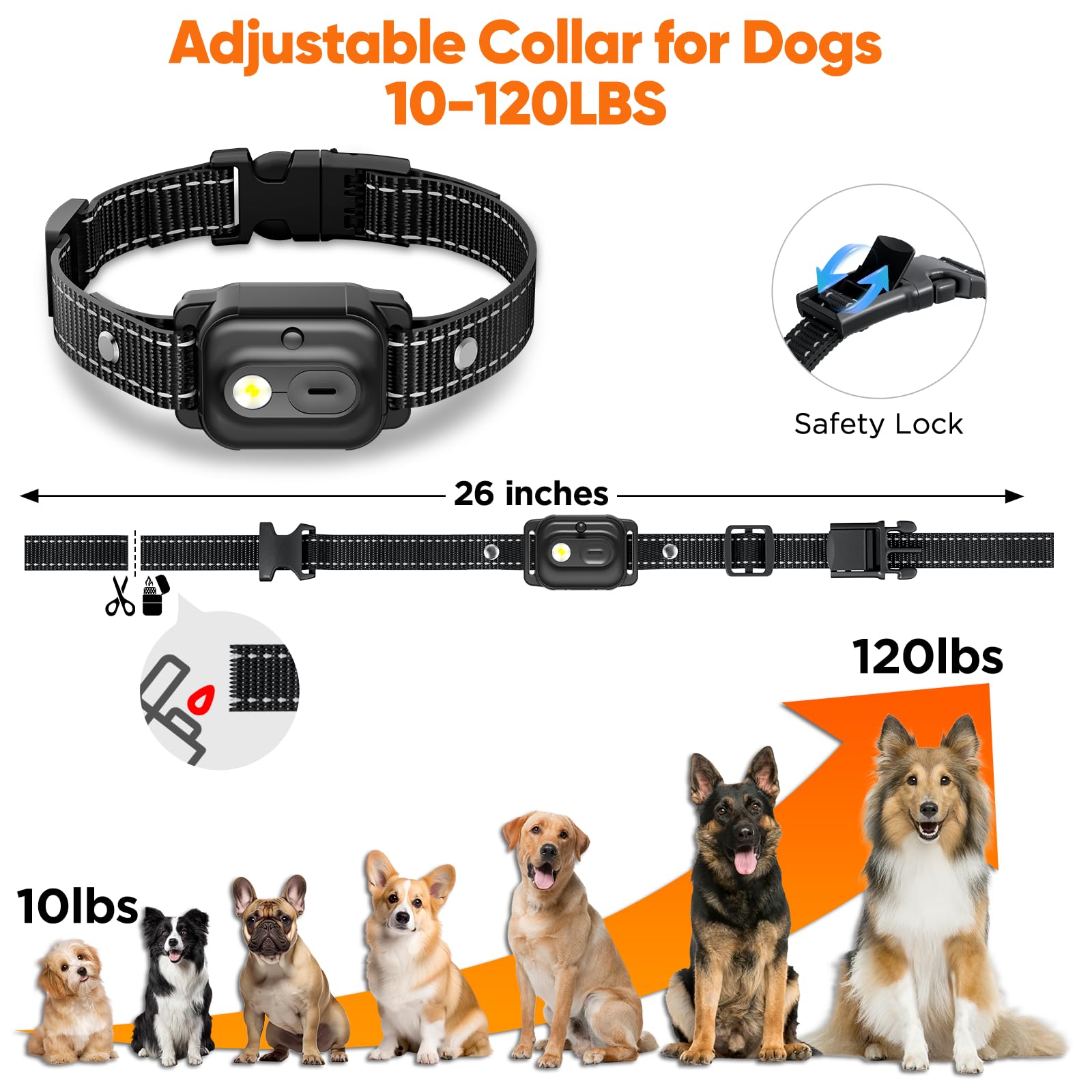 CIUZL IPX7 waterproof collar for all-weather use