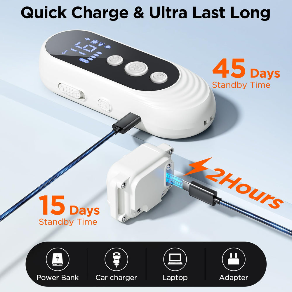 CIUZL rechargeable collar with long battery life for extended sessions.