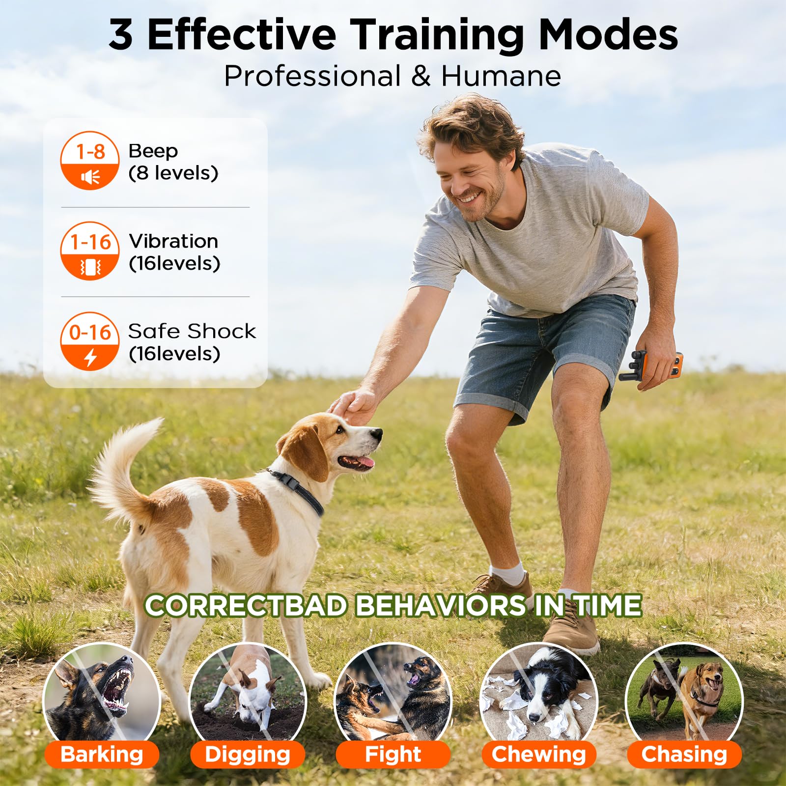 CIUZL training modes with Beep, Vibration, and Safe Shock