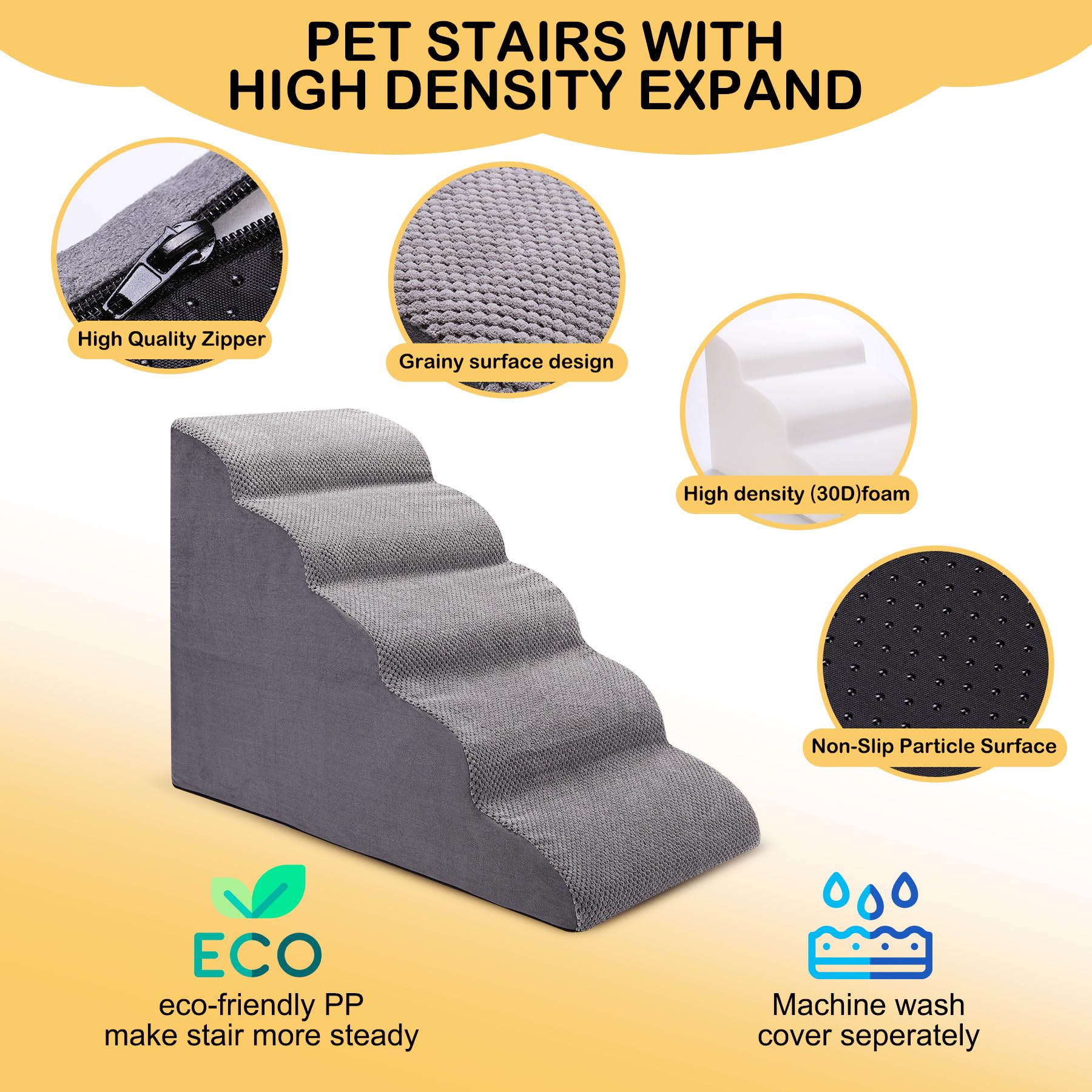 CiWiVOKi textured non-slip steps and anti-slip base for secure traction.