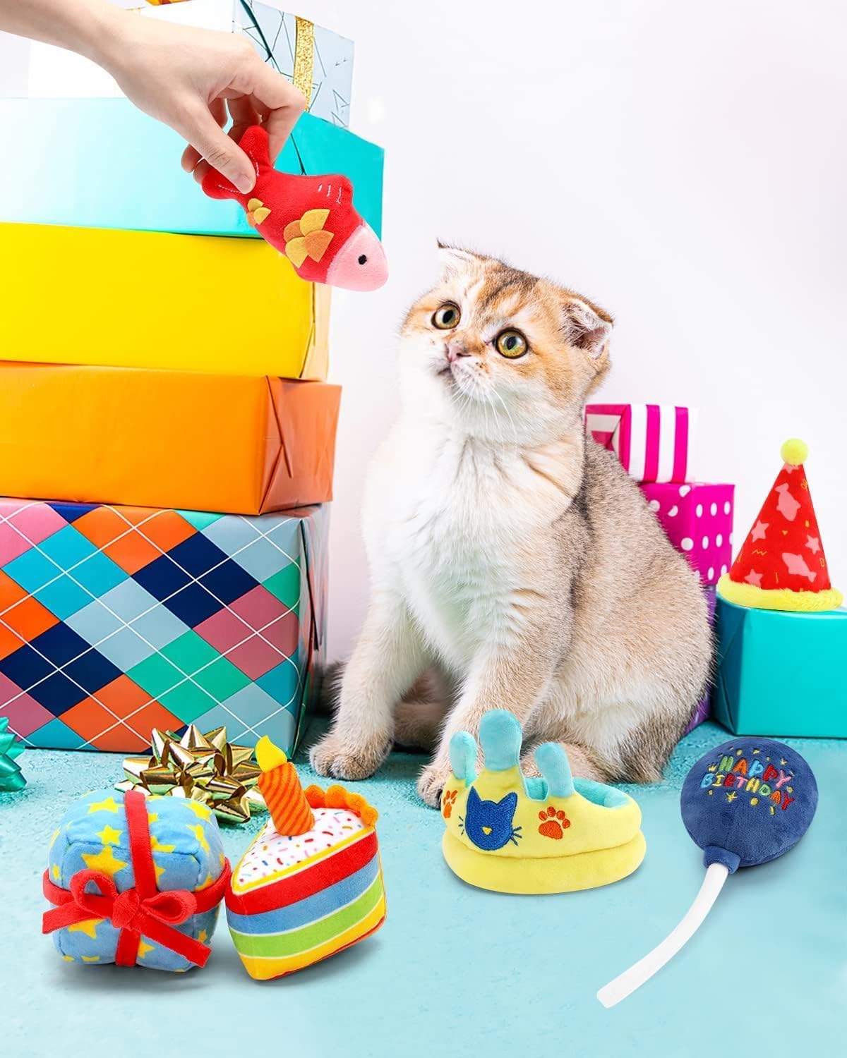 CiyvoLyeen gift box toy inspiring playful ambush and fetch.