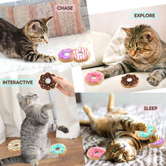 CiyvoLyeen donut catnip toy bundle shown for kittens, encouraging interactive play.